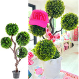 35.5” Boxwood Topiary Tree & Terracotta Planter (sold separately)