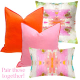 22” Reversible Cotton Parker Pillows with Feather Down Insert