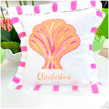 Hand Painted Linen Charleston Pillows by Charlotte, NC Artist