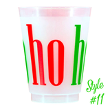 (26 Styles) Set of 10 16oz Frosted Reusable Cups + Design Your Own Bulk Option