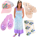 Lavender Flower Jelly Thong Sandal