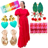 Hand Beaded Matte Rainbow or Lips Bag with Optional Shoulder Chain