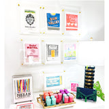 Destination Watercolor Matchbook Art in Floating Acrylic Frame - 44 DESTINATIONS!