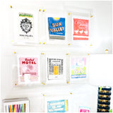 Destination Watercolor Matchbook Art in Floating Acrylic Frame - 44 DESTINATIONS!