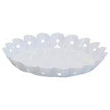 8.5” Enameled Tin Wavy Ruffle Trays