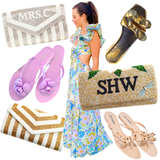Lavender Flower Jelly Thong Sandal