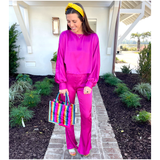 Handmade Silk Velvet Rainbow Harper Bag, Handmade in Turkey