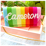 Hand Beaded Name Bags in 2 Styles with Optional Chain