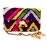 Handmade Silk Velvet Pink & Red Dolly Bag & π Brooke Bag, Handmade in Turkey