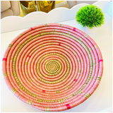 Sisal & Sweetgrass 12” Baskets with Optional Wall Hanging Loop, Handmade by Artisans in Rwanda