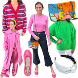 Pink Leather Foldable Sandring Flats with Double Cushion Insole & Travel Purse, made in London