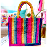 Handmade Silk Velvet Rainbow Harper Bag, Handmade in Turkey