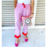 Needlepoint “Love Is Love Is Love” Pillow with Velvet Back