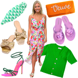 Lavender Flower Jelly Thong Sandal