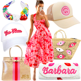 Hand Beaded Monogrammed Lips Bag with Optional Shoulder Chain