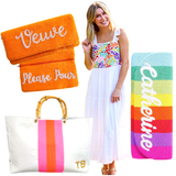 Hand Beaded Matte Rainbow or Lips Bag with Optional Shoulder Chain