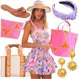 Turquoise, Aquamarine & 18K Gold Plated Jewelry