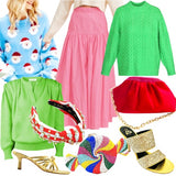 Handmade Silk Velvet Pink & Red Dolly Bag & π Brooke Bag, Handmade in Turkey