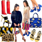 Black & Gold Lexi Heels with Comfort Fit Band, Handmade in Italy