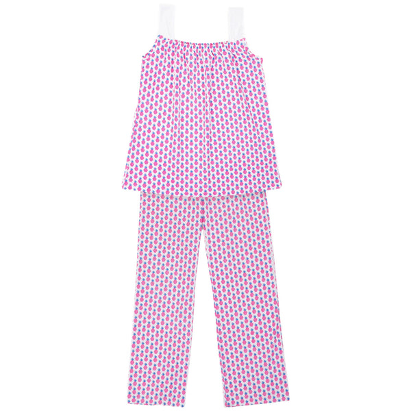 Pink Pineapple Pima Cotton Pajamas James Ascher