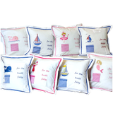 Hand Cross Stitched TOOTH FAIRY Pillows with Pocket (Pillow Insert Included)
