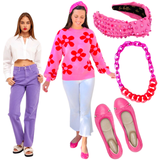 Pink Leather Foldable Sandring Flats with Double Cushion Insole & Travel Purse, made in London