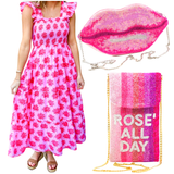 Hand Beaded Matte Rainbow or Lips Bag with Optional Shoulder Chain