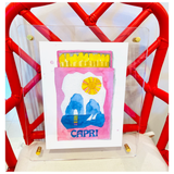 Destination Watercolor Matchbook Art in Floating Acrylic Frame - 44 DESTINATIONS!