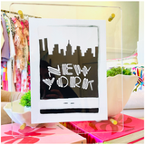 Destination Watercolor Matchbook Art in Floating Acrylic Frame - 44 DESTINATIONS!