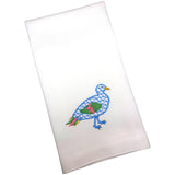Metallic Gold Embroidered Easter & Ginger Jar Huck Guest Towels