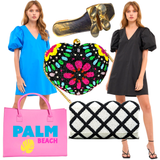 Hand Beaded Multicolor Heart Bag with Chain