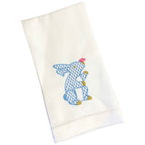 Metallic Gold Embroidered Easter & Ginger Jar Huck Guest Towels