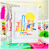 Destination Watercolor Matchbook Art in Floating Acrylic Frame - 44 DESTINATIONS!