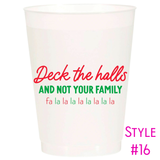 (26 Styles) Set of 10 16oz Frosted Reusable Cups + Design Your Own Bulk Option