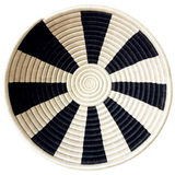 Sisal & Sweetgrass 12” Baskets with Optional Wall Hanging Loop, Handmade by Artisans in Rwanda