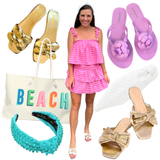 Lavender Flower Jelly Thong Sandal