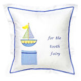 Hand Cross Stitched TOOTH FAIRY Pillows with Pocket (Pillow Insert Included)