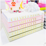 Linen Bound Blank Decorative Coffee Table Book, Charlotte Tampa Birmingham