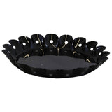 8.5” Enameled Tin Wavy Ruffle Trays