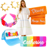 Hand Beaded Matte Rainbow or Lips Bag with Optional Shoulder Chain