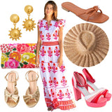 Turquoise, Aquamarine & 18K Gold Plated Jewelry