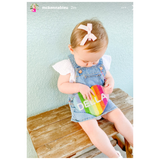 Kids Beaded Rainbow Monogrammed Heart Bag