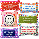 Needlepoint “Love Is Love Is Love” Pillow with Velvet Back