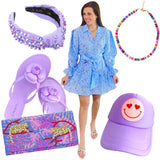 Lavender Flower Jelly Thong Sandal