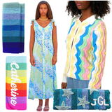 Hand Beaded Matte Rainbow or Lips Bag with Optional Shoulder Chain