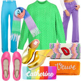 Hand Beaded Matte Rainbow or Lips Bag with Optional Shoulder Chain