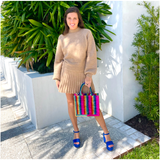 Handmade Silk Velvet Rainbow Harper Bag, Handmade in Turkey