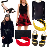 Black Napa Leather Greta Heels with Grosgrain Ribbon  Bow & ankle Strap, Handmade in Italy