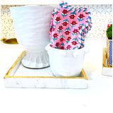 Sabrina Block Print Tablecloth, Table Runner, Placemats, Napkins & Tea Towels