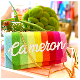 Hand Beaded Name Bags in 2 Styles with Optional Chain